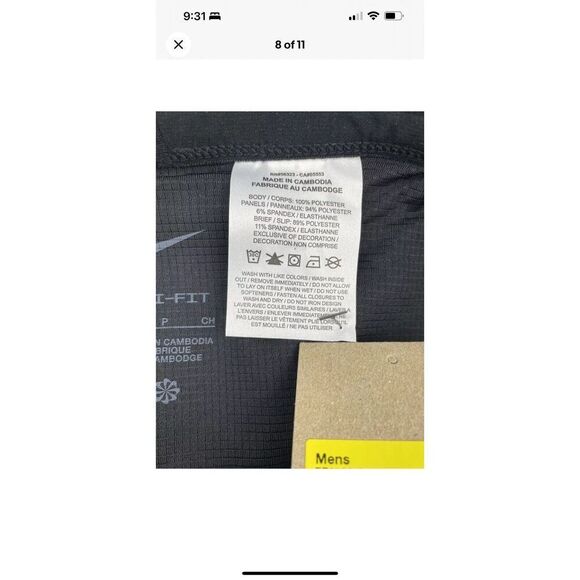 Nike Stride FZ2708-010 Men Sz Small Dri-FIT 5" Blue Ribbon Run Club Shorts Black - Picture 10 of 11